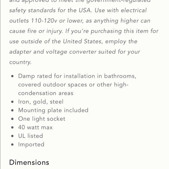 NWT Perryman Sconce from Anthropologie - Picture 6 of 6